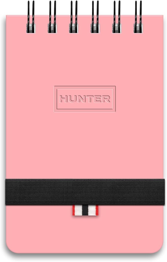 Hunter - All Weather Field Book, 5.75” X 3.6” 128 Pg Outdoor Notebook With Elastic Band to Protect Notes, Pocket Journal With Dot Grid Stone Paper for Surveying, Water & Tear Resistant, Purring Pink