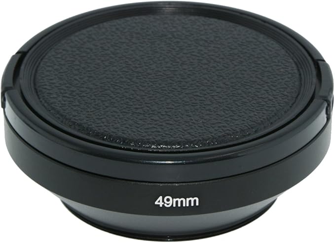 SIOTI 49mm Lens Hood, Oxidation Matte Anti Reflective Treatment, Aluminum Alloy, with 1 * 67mm Lens Cap, Compatible with Sony/Canon/Nikon/Fuji etc >16mm Camera Lens