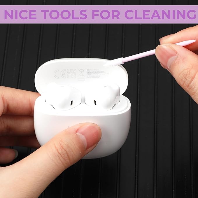 Chinco 200 Pieces Cleaning Swab Sticks Sponge Foam Tip Swabs for Inkjet Printer, Print Head, Camera, Optical Lens, Optical Equipment (Purple)