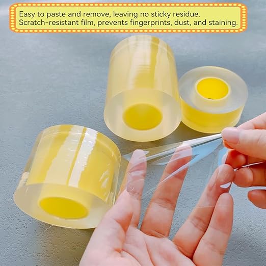 5cm Clear Protector Tape Plastic Protective Film Watch Screen Wrap Tape, Transparent Anti-Static Cover Film for Fine Jewelry/Watches, 164ft Long