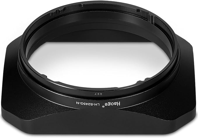 Haoge Metal Square Lens Hood for Sony RX1R3 M3 FE 40mm F2.5 G FE 50mm F2.5 G FE 24mm F2.8 G Lens Shade on Sony A7CII A7CR A7R4 Bayonet Mount LH-S245G-N