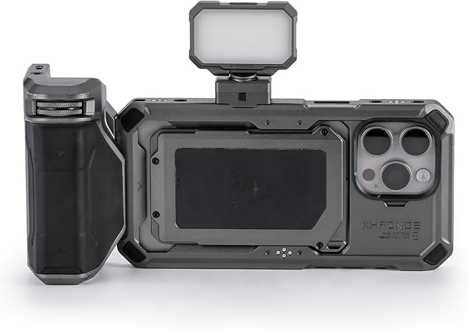 Tilta Khronos Basic Kit Compatible with iPhone 15 Pro Max - Space Gray | Phone Case, Cooling Fan, ND Filter, PD Focus Handle