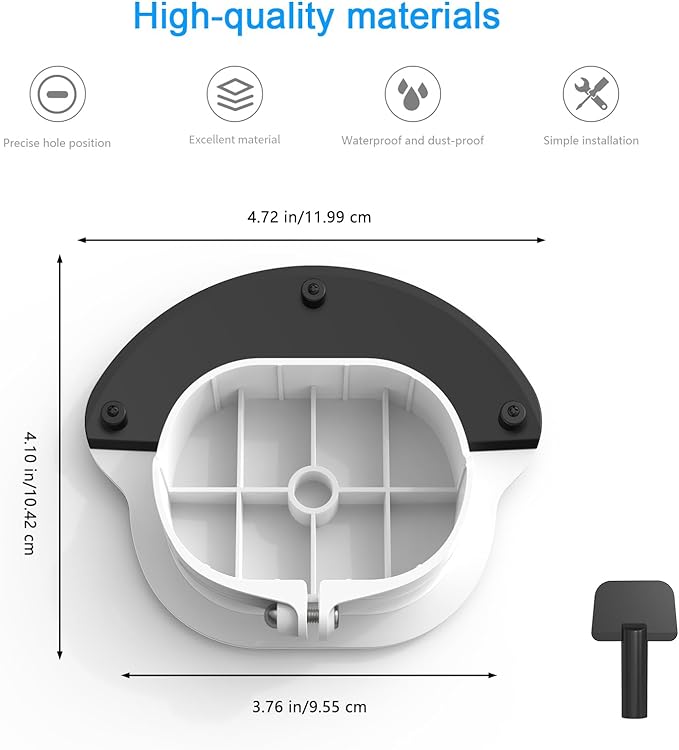 HOLACA Sun Rain Camera Cover for Floodlight Cam Wired Pro(Not Compatible with 2nd Model)-Black (White)