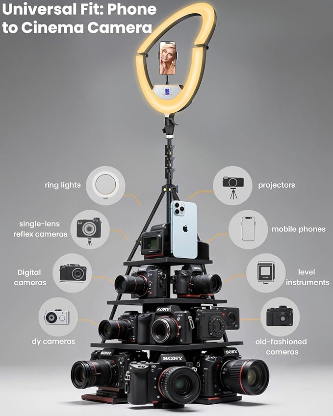 22" Large Ring Light with Stand,Foldable LED Big Ring Light Tripod for iPhone Phone Ipad, 75" Tall Tripod Touch Screen,Wireless Remote for Live Stream,YouTube,TikTok Video Shooting