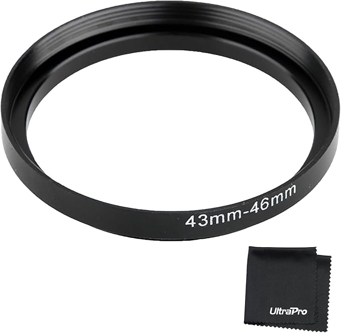UltraPro Step-Up Adapter Ring 43mm Lens to 46mm Filter Size