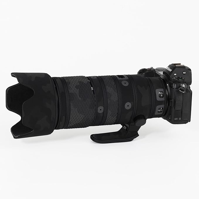 CHASING BIRDS Lens Camouflage Waterproof Coat for Nikon Z 70-200mm f/2.8 VR S Rainproof Lens Protective Cover Version IV (Shadow Black, with 1.4X TC)