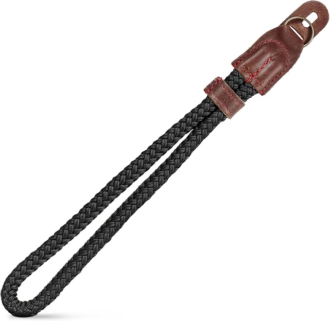 MegaGear MG939 Cotton Camera Hand Wrist Strap Comfort Padding, Security for All Cameras (Small23cm/9inc), Black