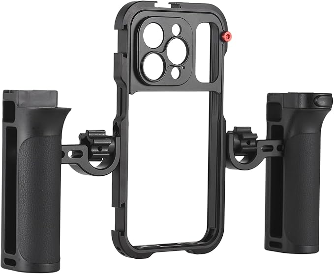 Portable Phone Cage with Dual Handles Professional Smartphone Video Rig, Lightweight Phone Stabilizer Rig for Filming Adventures (#2)