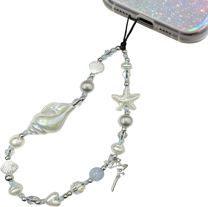Beaded Camera Wrist Strap, Phone Wristlet Charm Lanyard, Cute Digital Camera Charm Lanyard,Strap Beaded Camera Chain for Phone Bag Keychain Accessories