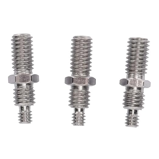 KIMISS 3Pcs 3/8 to 1/4in Male Threaded Screw Adapter Camera Tripod Mount Double Sided Standard Mounting Camera Screw Adapter Thread Camera Tripod Conversion Tripod Screw for Tripod PTZ