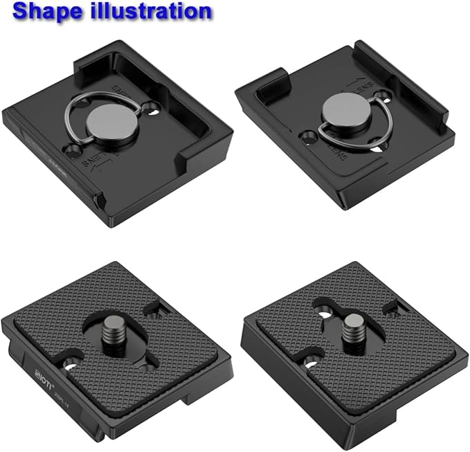 SIOTI 200PL-14 Quick Release Plate to RC/RC2/XPRO, 200PL-14 QR, Compatible for Manfr0tt0 Tripods Head with RC/RC2/XPRO Rapid Connect System
