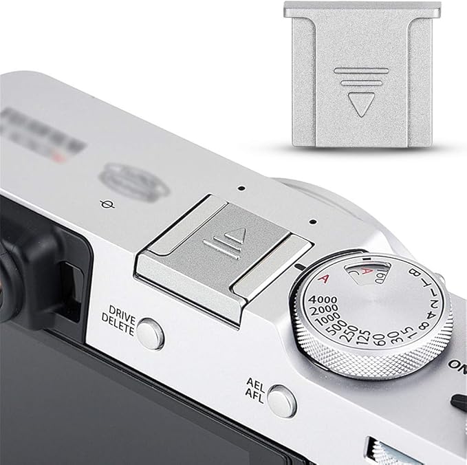 Silver Camera Hot Shoe Cover Protector Cap for Fujifilm X-T30 III X-E5 X Half X100VI X-T50 X-S20 XT5 XT4 XT3 XT2 GFX 100RF 50S II XH2 XH2S XT30II XT20 XT10 XS10 XE4 XT200 XT100 X100V X100F X100T XPro3