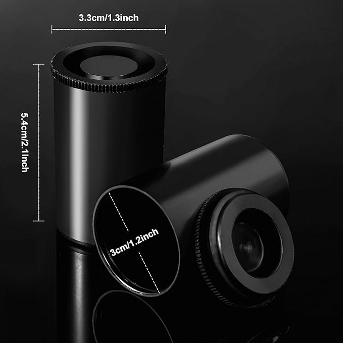 JOVITEC 30 Pieces Plastic Film Canister Holder, 35 mm Empty Camera Reel Containers, Storage Containers Case with Lids for Storing Small Accessories, Film, Keys, Coins, Art Beads(Black)