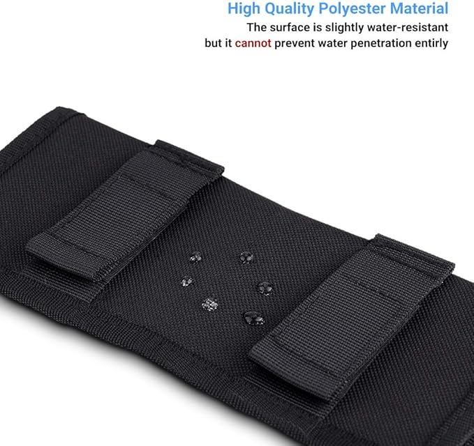 (6 Pockets) Camera Battery and SD Card Pouch Holder for 18650 x 8, AA, LP-E6N LP-E6NH LP-E17 EN-EL14 EN-EL15 NP-FW50 NP-FZ100 NP-W126S Battery,Suitable for Canon M50 Mark II 5DM4 6DM2 80D Sony A7R IV