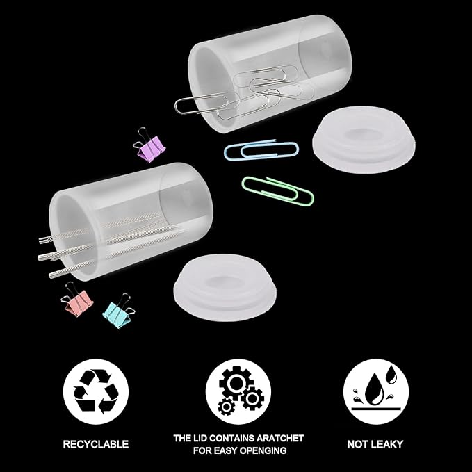 BUWUSMU 120 Pcs film canisters with caps, Canister Holder, 33 mm Empty Camera Reel Containers Storage Containers Case with Lids for Small Accessories Fish Hook Film Beads (Clear)