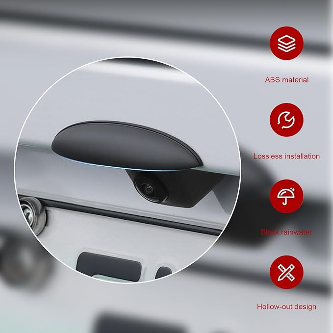 Ypoyney Car Rear View Camera Cover, Silicone Anti-Rain Reversing Cameras Protection, Non-Destructive Installation Rear View Camera Cover, Essential Accessories Rain Covers for Most Cars (Black)