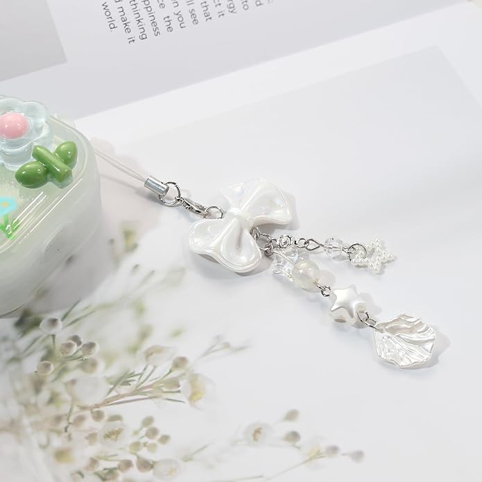 Beaded Camera Wrist Strap, Cute Phone Charms Strap, Pearl Bracelet Wrist Strap, Phone Keychain Decoration for Wallet