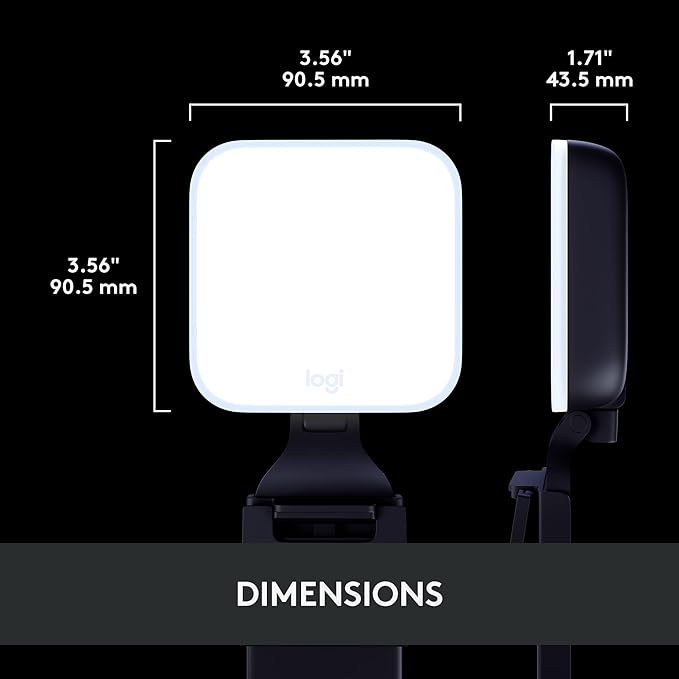Logitech for Creators Litra Glow Premium LED Streaming Light with TrueSoft, Adjustable Mount, USB Connectivity, Video Lighting for Recording Streams, PC/Mac - Graphite