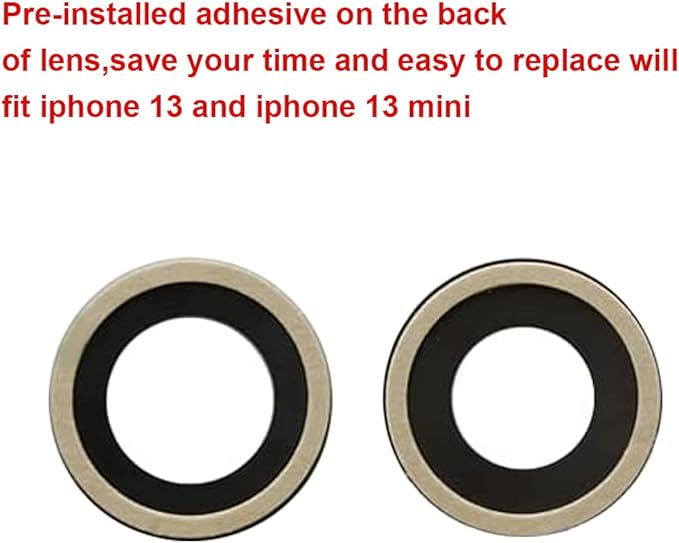 OEM Rear Back Camera Glass Lens Replacement for iPhone 13 and iPhone 13 mini with Pre-Installed Adhesive and Repair Tool Kit