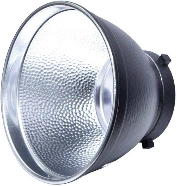 Fotoconic 7" Standard Reflector with 20, 40, 60 Degree Honeycomb Grid & Diffuser Sock for Bowens Mount Studio Strobe Flash Light