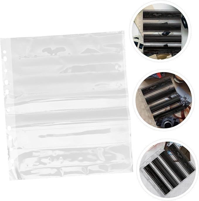 Gadpiparty 10pcs Film Negative Storage Sleeves Document Pouch with Heavy Duty Protectors for Photo and Film Preservation for Organizing Negatives and Slides