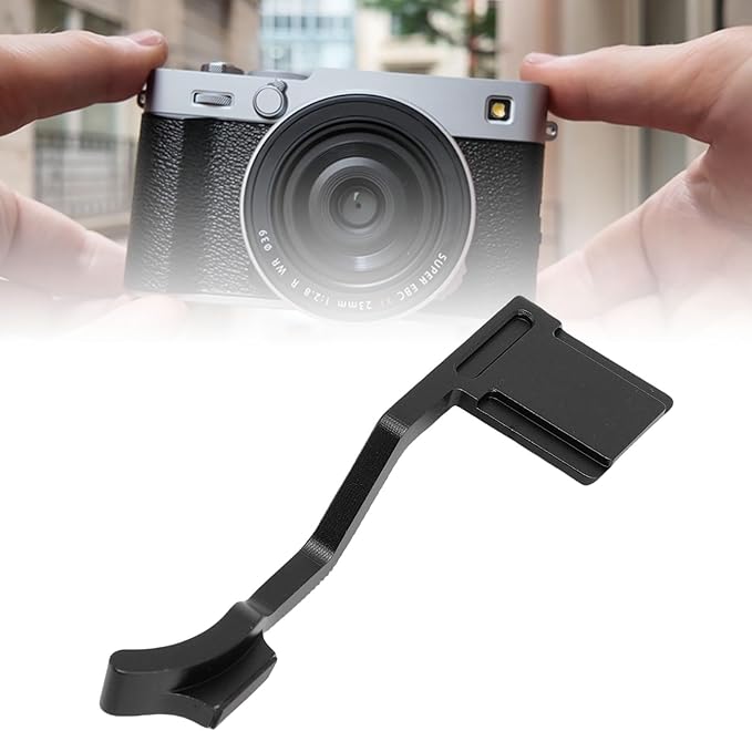 Yunir X T50 Thumb Up Grip for Fuji X T50 Camera Only,Aluminum Alloy Metal Thumb Grip with Hot Shoe Cover Protector Thumb Rest Support Holder,Not Affect The Use of XT50 Camera Buttons (Black)