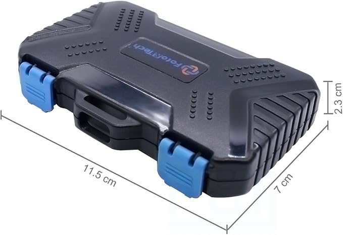 Foto&Tech High Capacity Multi-Format Storage Case - 28 Slot Waterproof Case for SD, CF, TF Cards; Includes Micro SD, SIM Card Holders