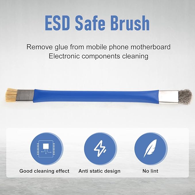 -022B Safe Brush Anti-Static Motherboard PCB Cleaning Brush for Mobile Phone Repair Tools Kit Double Head Convenience