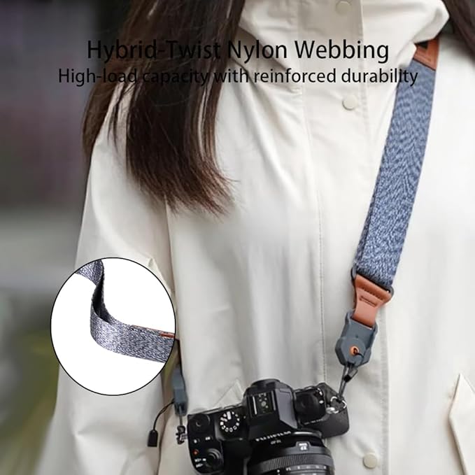 XILETU Camera Strap Shoulder strap with magnetic adsorption function for easy installation and removal of the camera (Blue)
