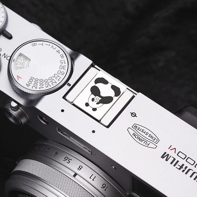 Camera Metal Hot Shoe Cover Protector Cap Cute Button Compatible for Fujifilm X100VI X100V X-M5 X-T4 X-T3 for Nikon ZF Z5 Z6 Z6II (Aluminum Alloy-Hot Shoe Cover)