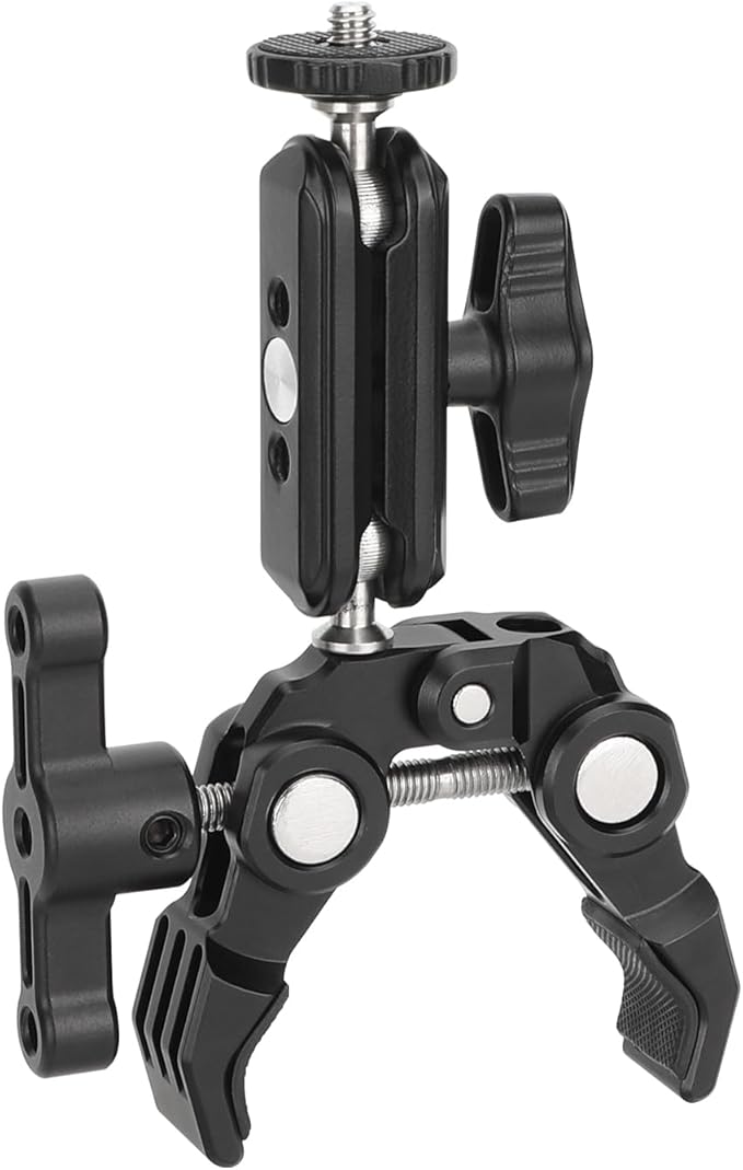 CAMVATE Super Crab Gripper Clamp with Mini Magic Arm for Action Cameras- 3501
