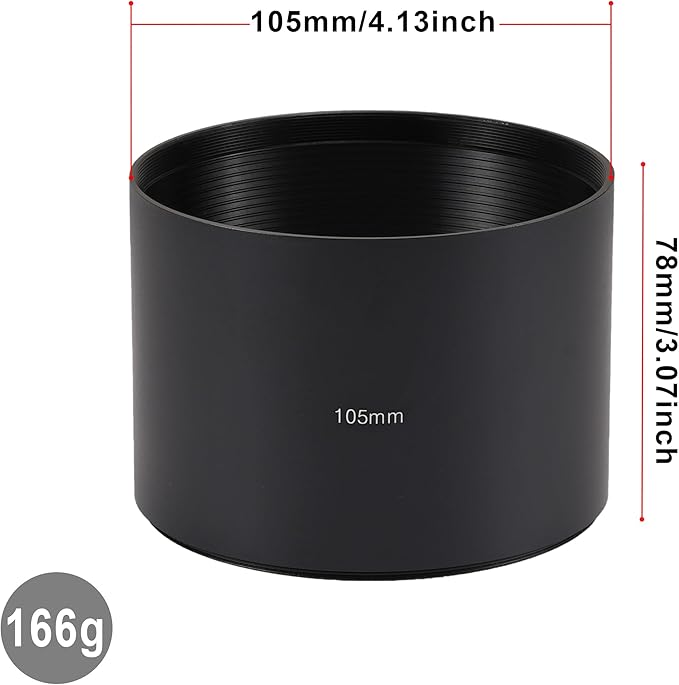 Fotga Metal 105mm Thread Screw-in Tele Zoom Lens Hood for Sigma 150-600mm F5-6.3 DG OS HSM Sports 60-600mm F4.5-6.3 DG DN OS Sports105mm F1.4 DG HSM Lens for Sony FE 400-800mm F6.3-8G OSS