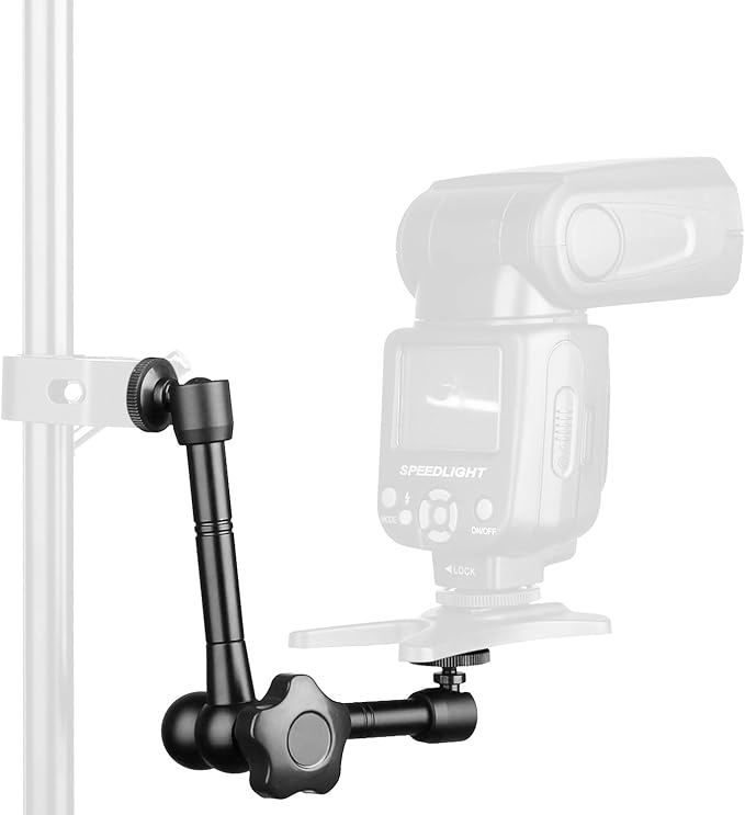 ChromLives 11'' Magic Arm with 2Pack Super Clamp Crab Clamp, Articulating Friction Arm Photography w/ 1/4'' and 3/8'' Thread Camera Clamp Compatible with DSLR Camera Rig, Monitor,Flash Light,DJI Osmo