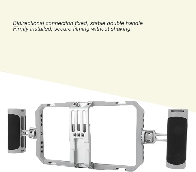 Diyeeni Universal Phone Cage, Smartphone Video Rig Kit with Handles, Handheld Filmmaking Vlogging Case Stabilizer for Videomaker, for iOS and Android Phones