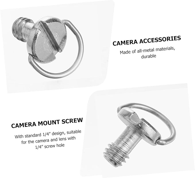 12pcs Folding D-Ring Screw Adapter for Camera Tripod Quick Release Plate Mount Accessory