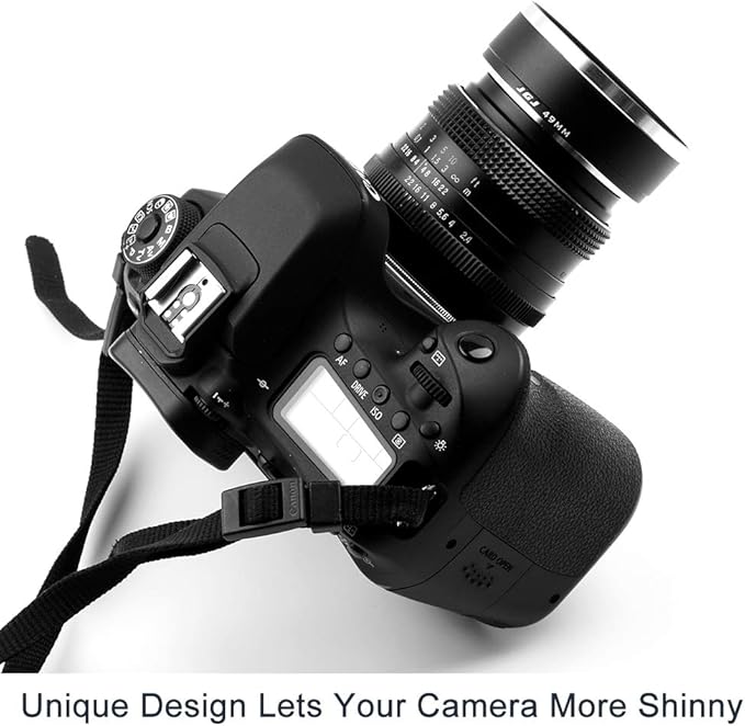 58mm Metal Standard Screw-in Standard Lens Hood with Centre Pinch Lens Cap for Canon Nikon Sony Pentax Olympus Fuji Sumsung Leica Camera +Cleaning Cloth