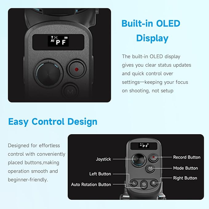 SCORP C2 AI Tracking Gimbal Stabilizer for Camera,fits Mirrorless Vlogging Camera,for Sony/Canon/Panasonic/Nikon/Fujifilm,Native Vertical Shooting, Max 7.72lb,Bluetooth/TypeC Connect, Gesture Control