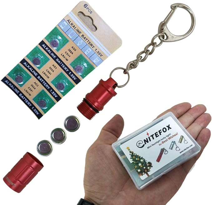 e1 The World's Smallest Flashlight Micro Tiny Mini Keychain Light Long-Lasting Safety Light for Everyday Carry Emergencies Outdoor Dog Walking Hiking Camping Nice Gift for Parents and Kids