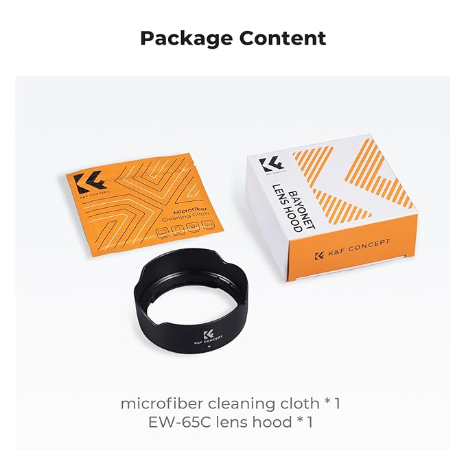 K&F CONCEPT Lens Hood Replace of EW-65C Hood Compatible with Canon RF 16mm F2.8 STM Reversible Snap on Camera Lens Shade Fits 43mm Filters and Lens Cap