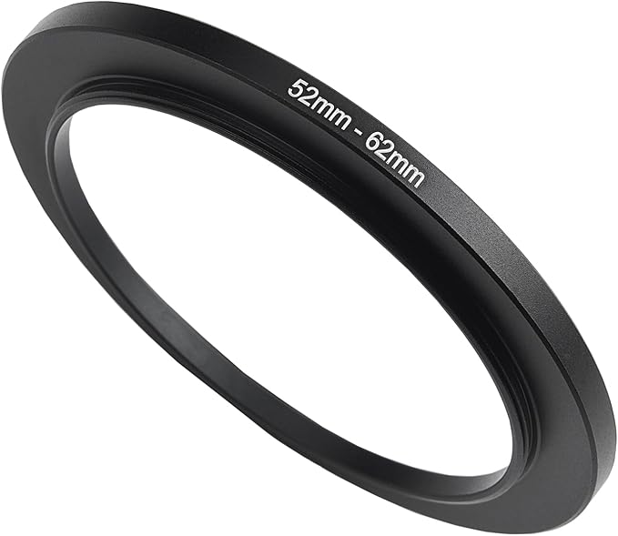 52mm to 62mm Step-Up Ring Filter Adapter,for All Brands UV ND CPL, Metal Ring Step-Up Rings Adapter Filter (52mm-62mm)