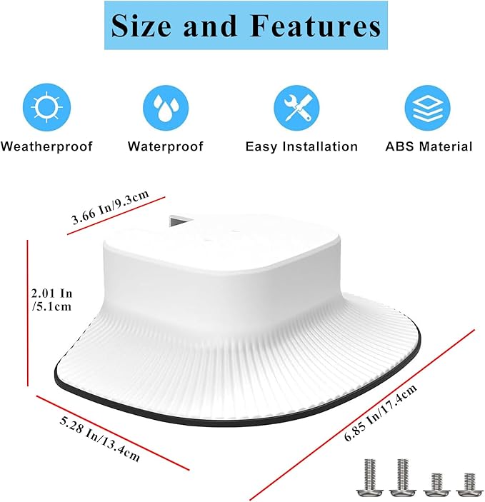 Camera Rain Cover Compatible with Eufy SoloCam E30,Eufy SoloCam E42,Sun Shade Rain Shield Outdoor Camera Cover with Resistance,Protective Anti Glare Cover for Security Cameras,Easy Installation