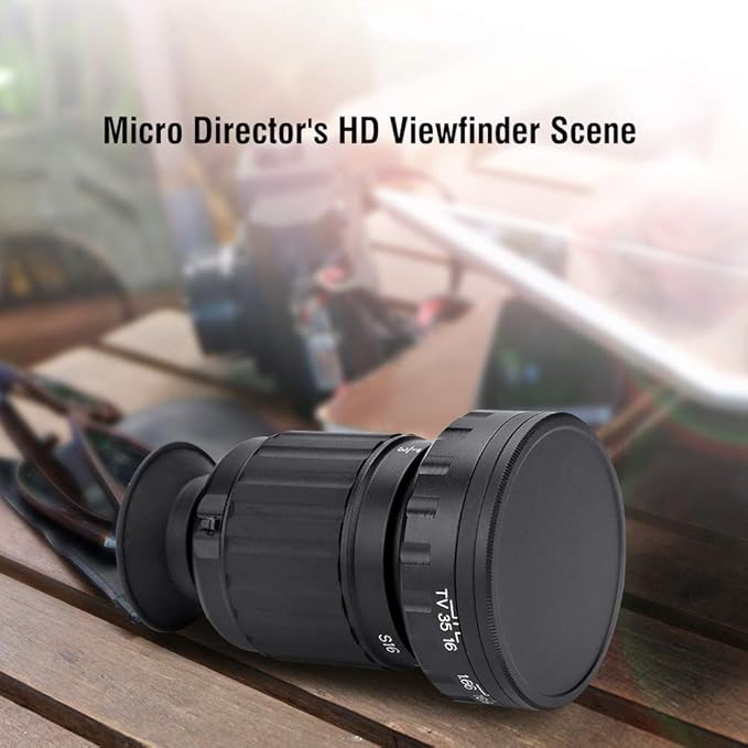 Director View Finder,HD Micro 11X Viewfinder Scene Viewer with 37mm Standard Filter Thread for Most Film and TV Formats,Support The Addition of a 37mm Wide Angle Converter