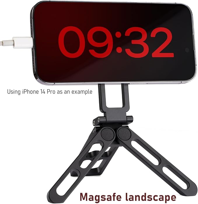 MagSafe Compatible Pocket-Sized Tripod - Sturdy Magnetic Hold, Height-Adjustable for MagSafe Phones, Ideal for Vlogging