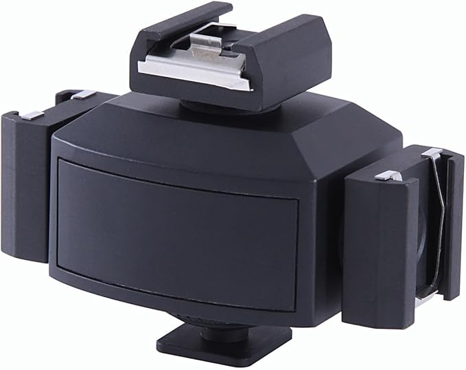Movo/Micnova Video Accessory Triple Shoe Bracket for Lights, Monitors, Microphones and More