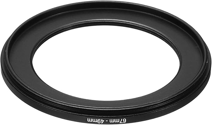 PATIKIL 67mm-49mm Metal Step Down Ring, Camera Lens Filter Adapter Ring Aluminum Filter Adapter Ring for Camera Lenses Hood, Black