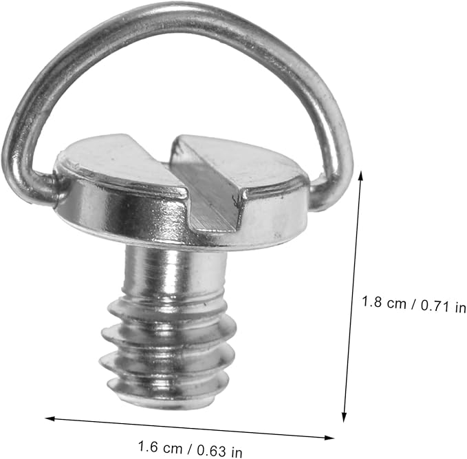 Generic D Ring Camera Mount Screws 1/4 Inch Tripod Adapter Screws for Camera Base