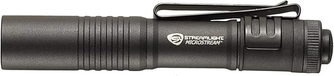 Streamlight 66318 MicroStream 45-Lumen Everyday Carry Pocket Flashlight with AAA Alkaline Battery, Black