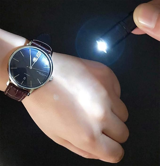 e1 The World's Smallest Flashlight Micro Tiny Mini Keychain Light Long-Lasting Safety Light for Everyday Carry Emergencies Outdoor Dog Walking Hiking Camping Nice Gift for Parents and Kids
