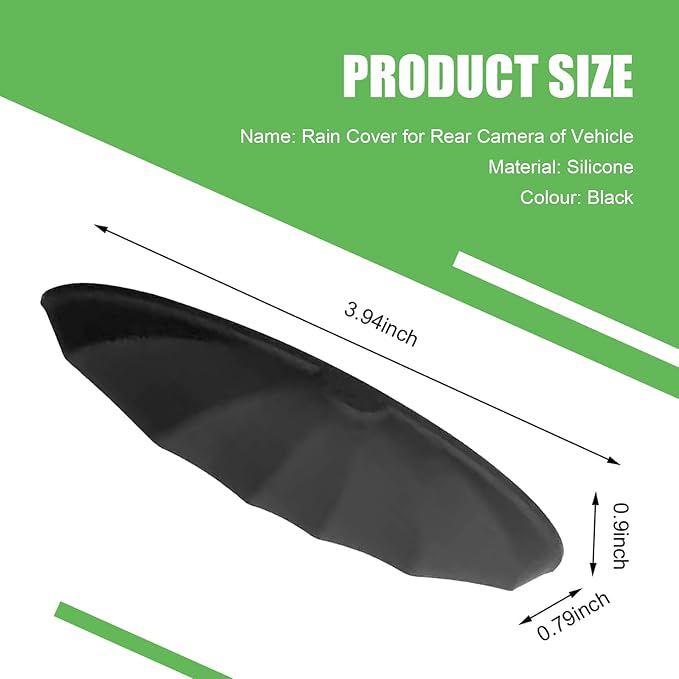 Bawkars Car Rear View Camera Anti-Rain Cover, Silicone Reversing Camera Protective Cover with Wider Design, Non-Destructive Installation Protection Modification Accessory, Universal for Most Cars
