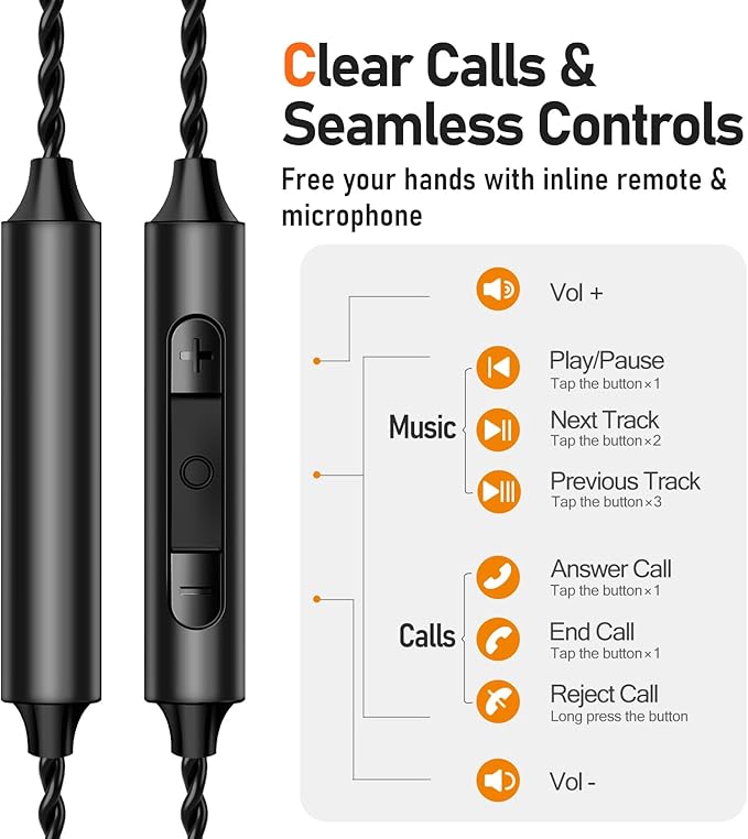 Vibes 202MC USB-C Wired Earbuds - USBC HiFi in Ear Headphones for iPhone 17/16/15 - Noise Isolating Ear Buds w/ Mic - Clear Sound, Deep Bass & Comfort-Fit Earphones - Silver Plated Cord, Carrying Case